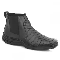 Botina Masculina Couro Legitimo - Foto 2