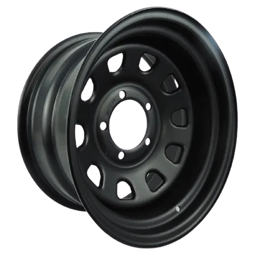 Roda Daytona 16x8" 5x139,7 com off set -30 Daytona Black em Aço (Reforçada)