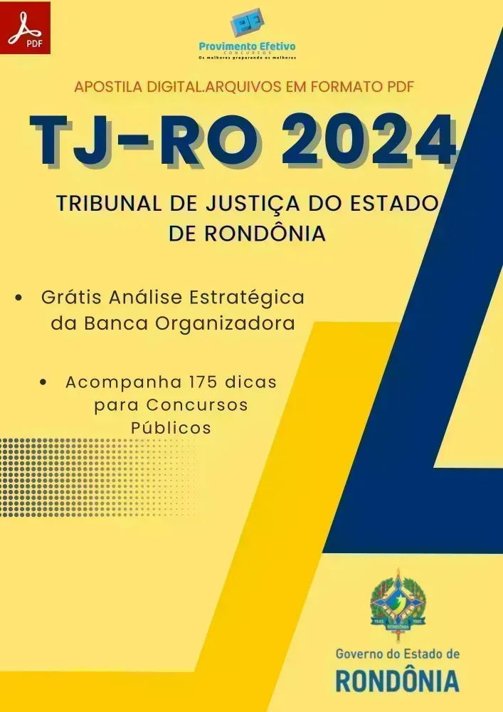 Apostila TJ RO Pedagogo Analista Judiciário 2024