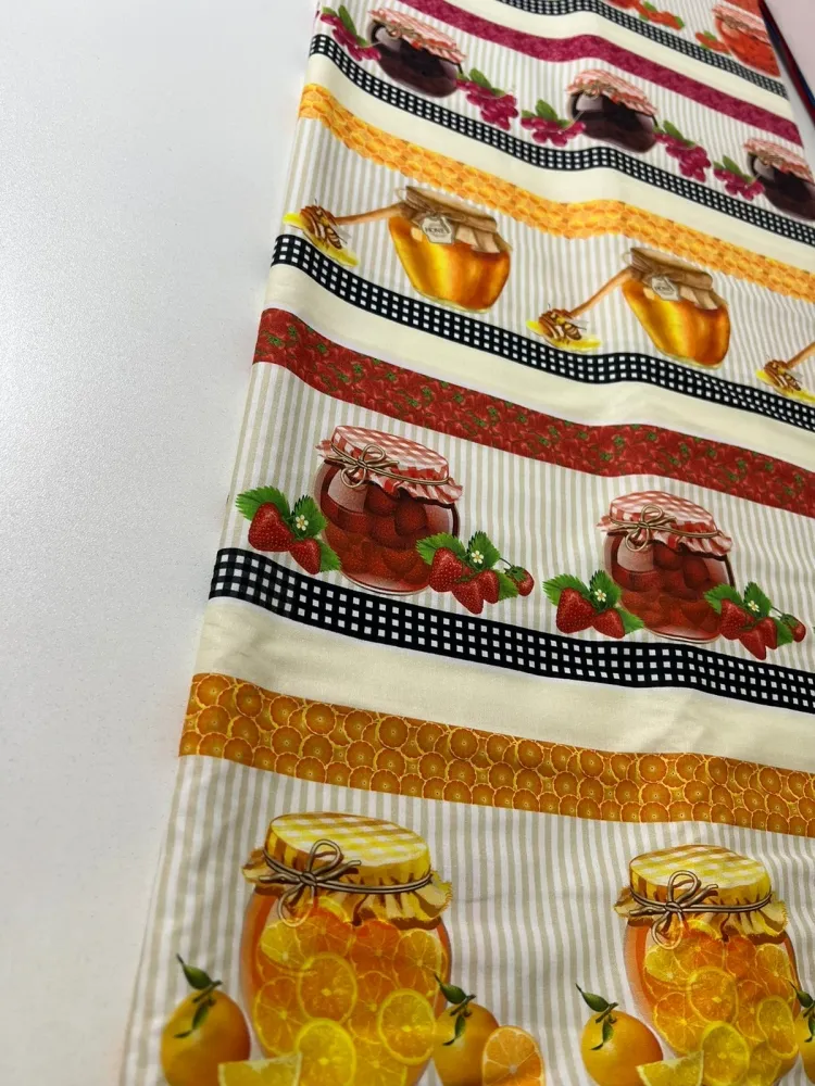 Tricoline Estampa Digital Barrado Potes7216