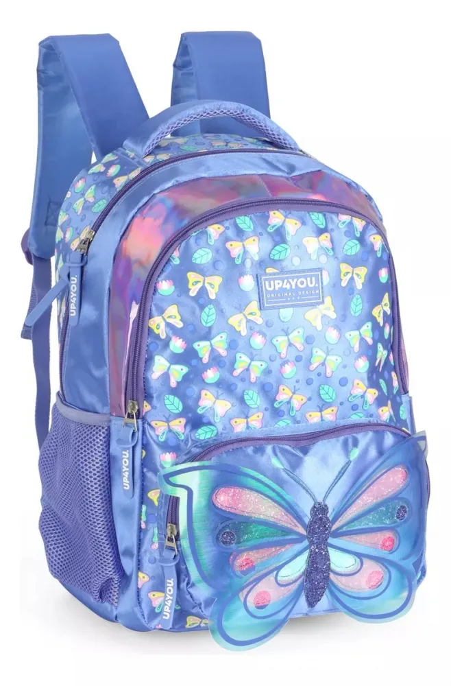 Mochila UP4YOU Borboleta 3D IS41121UP Imagem