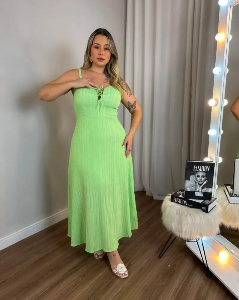 Vestido Midi Anarruga Diva