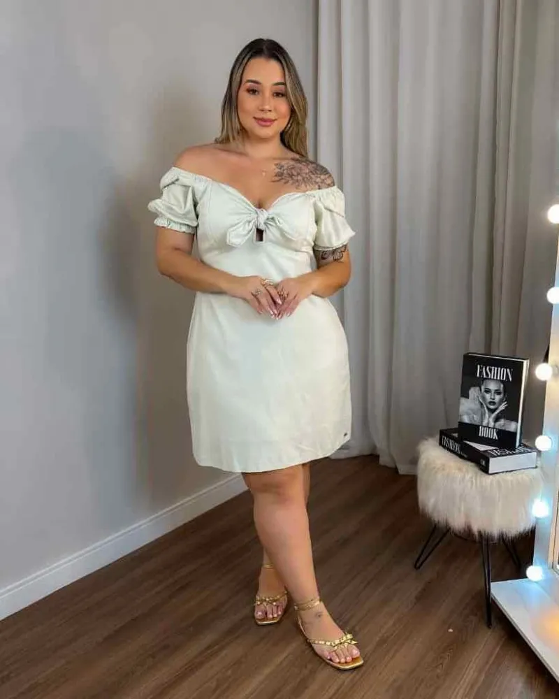 Vestido Curto Manga Princesa Diva