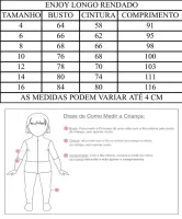 Vestido Festa Rose Renda Saia Branca Enjoy Kids - Foto 4