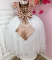 Vestido Festa Rose Renda Saia Branca Enjoy Kids - Foto 3