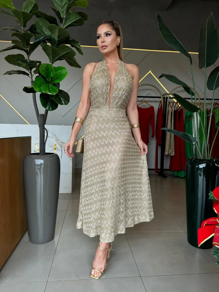 SAIA GODE RENDA DOURADA CHARRY  Imagem