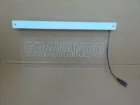 Placa GRAVANDO - Mod.2 Acrílico Transparente /LED VERMELHO /Fix. PAREDE - Foto 8