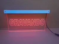 Placa GRAVANDO - Mod.2 Acrílico Transparente /LED VERMELHO /Fix. PAREDE - Foto 6