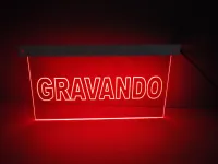 Placa GRAVANDO - Mod.2 Acrílico Transparente /LED VERMELHO /Fix. PAREDE - Foto 7