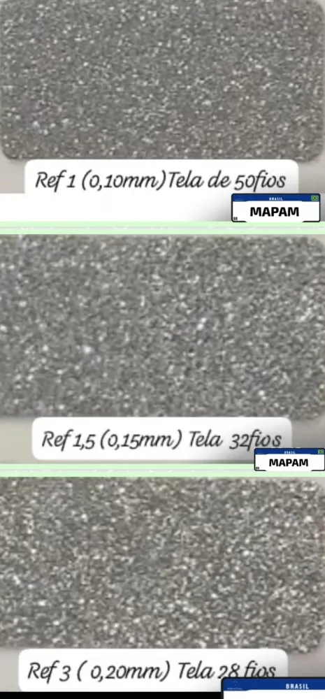  TABELA DE CONVERSÃO DE PARTÍCULAS DE GLITTER