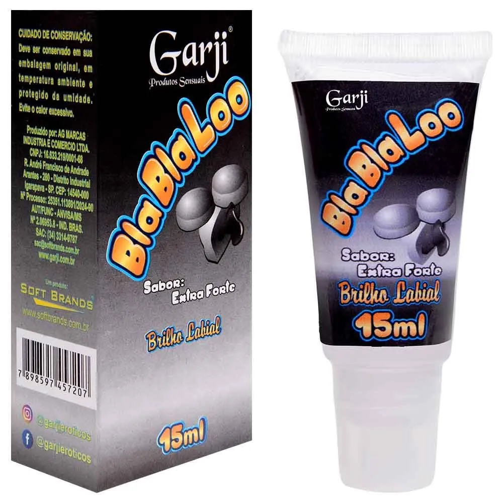 BLABLALOO BRILHO LABIAL BEIJÁVEL 15ML - GARJI.                                                                                                                 LIBYSEXSHOP
