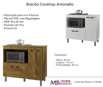 Balcão Cooktop Antonella - Foto 2