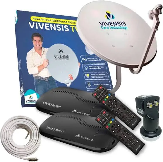 KIT COMPLETO NOVA PARABÓLICA DIGITAL 02 PONTOS 