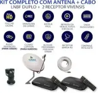 KIT COMPLETO NOVA PARABÓLICA DIGITAL 02 PONTOS  - Foto 2