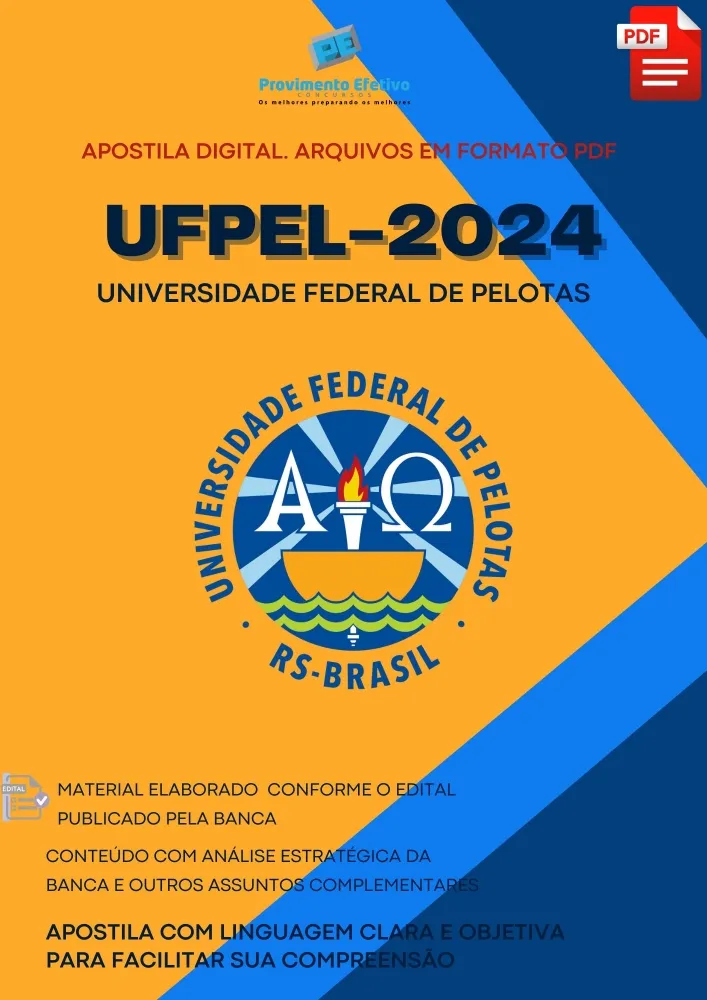 Apostila UFPEL 2024 Arquiteto e Urbanista Imagem