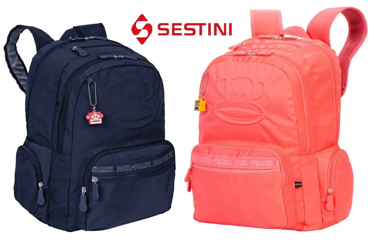 Mochila Grande 2 Compartimentos Paul Frank 075763