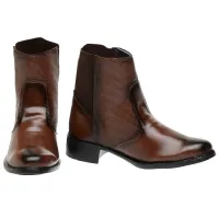 Botina Feminina Cano Médio em Couro Sintético - Foto 2