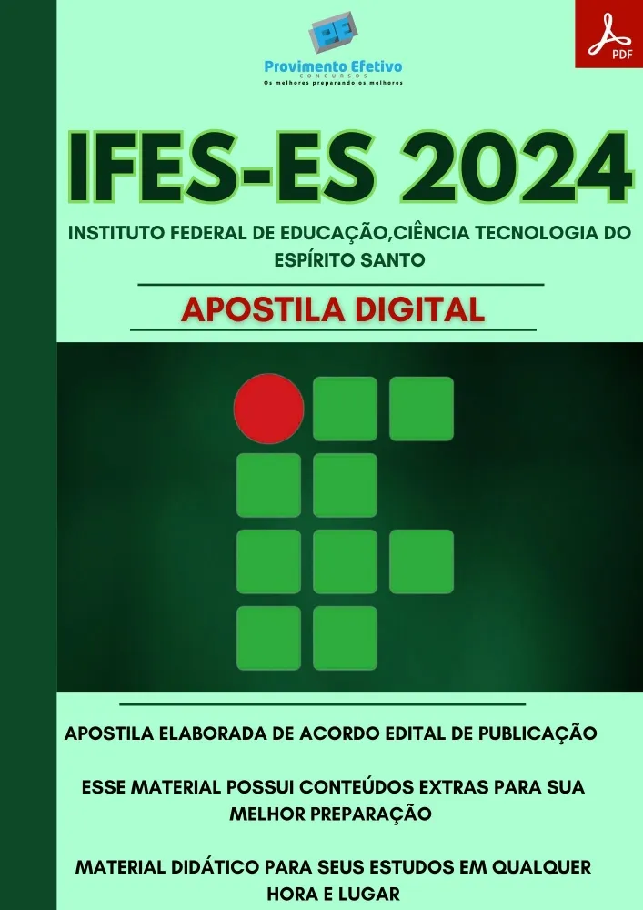 Apostila IFES ES Técnico Contabilidade 2024 Imagem