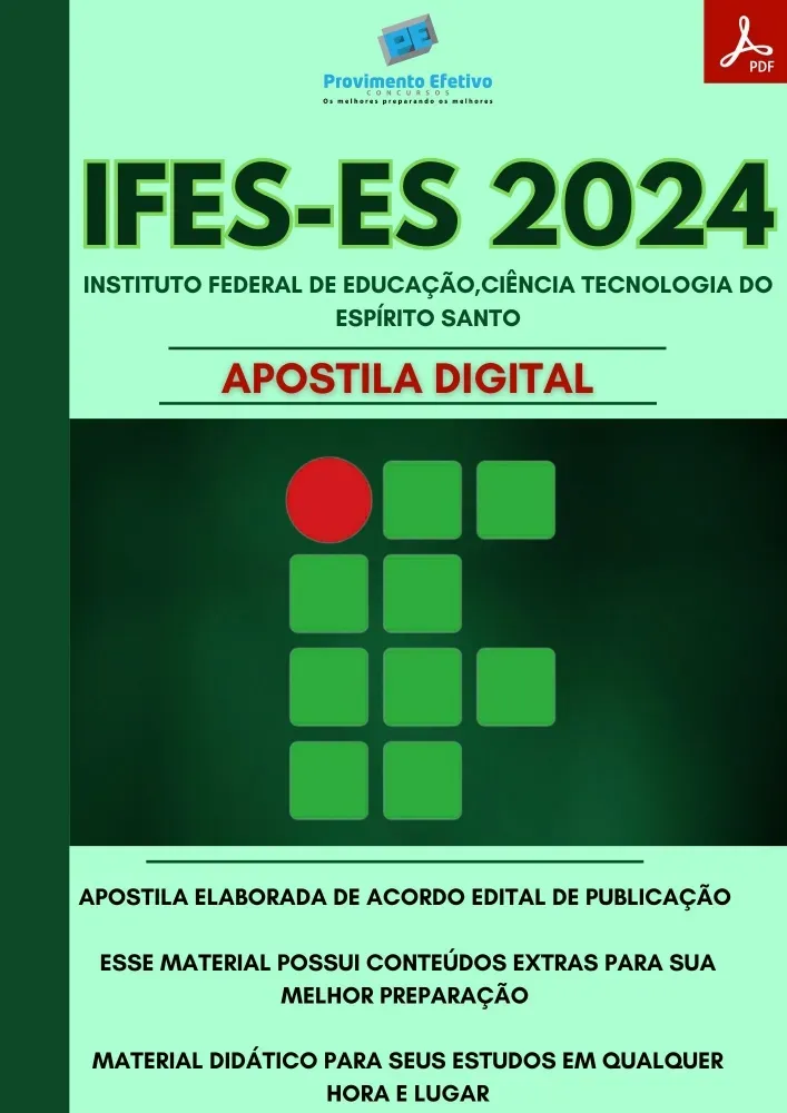 Apostila IFES ES Técnico Enfermagem 2024 Imagem