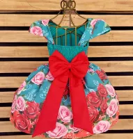 Vestido Floral Verde Vermelho - Foto 2