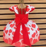 Vestido Branco Coração Vermelho - Foto 2