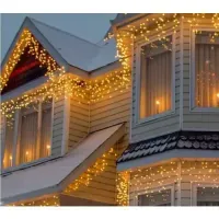 Cascata Strobo 400 LEDs Fio Branco 10 Metros Branco Quente Natal - Foto 3