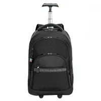 Mochila Carrinho Mega Rodas Paul Frank Classics - Preto - Foto 3