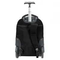 Mochila Carrinho Mega Rodas Paul Frank Classics - Preto - Foto 4