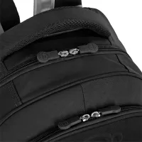 Mochila Carrinho Mega Rodas Paul Frank Classics - Preto - Foto 5