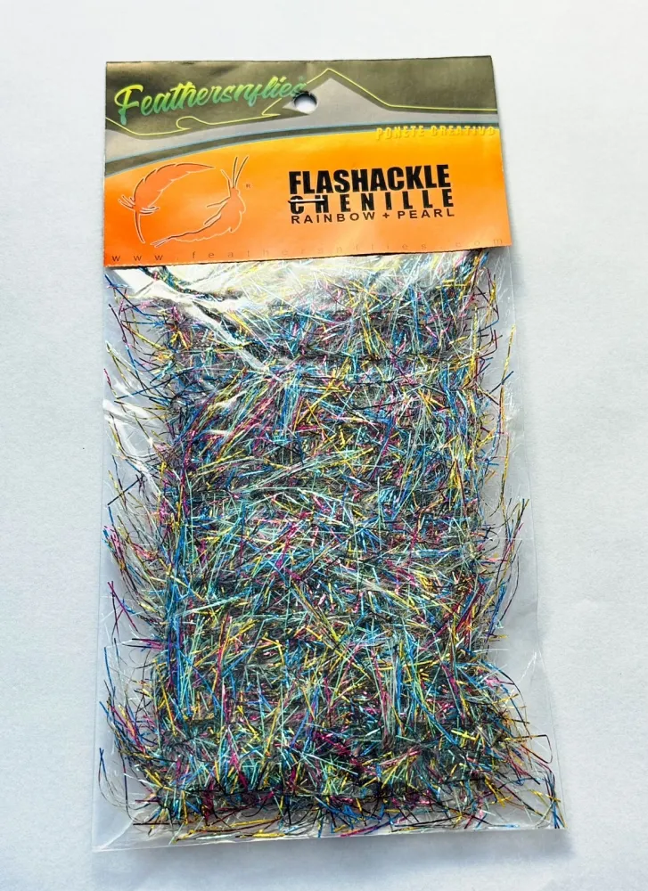 Flashackle Chenille Grande - Arco íris perolado