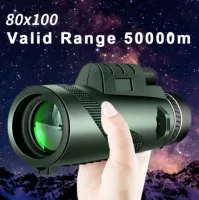 Telescópio Monocular Binóculos Portáteis Telescópio De Longo Alcance Caça Camping Com Tripé Clipe De Telefone - Foto 3