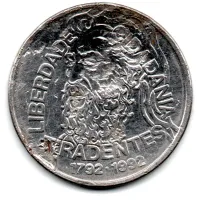 1992 - 5000 Cruzeiros - Comemorativa 2° Centenário da Morte de Tiradentes - Moeda Brasil - C/ Danos