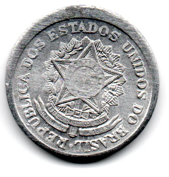 1957 - 50 Centavos - ERRO: Cunho Descentralizado - Moeda Brasil Imagem