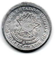1957 - 50 Centavos - ERRO: Cunho Descentralizado - Moeda Brasil