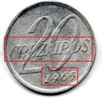 1965 - 20 Cruzeiros - ERRO: Duplicação no 