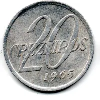 1965 - 20 Cruzeiros - ERRO: Duplicação no 
