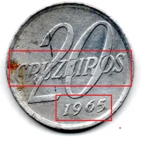 1965 - 20 Cruzeiros - ERRO: Duplicação no 