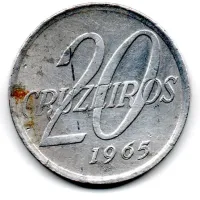 1965 - 20 Cruzeiros - ERRO: Duplicação no 