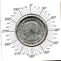 1961 - 2 Cruzeiros - ERRO: Reverso Inclinado quase Horizontal - Moeda Brasil - Foto 2