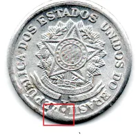 1961 - 2 Cruzeiros - ERRO: Cunho Quebrado - Moeda Brasil