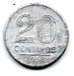 1958 - 20 Centavos - Moeda Brasil