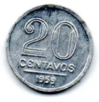 1959 - 20 Centavos - Moeda Brasil