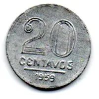 1959 - 20 Centavos - Moeda Brasil