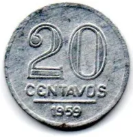 1959 - 20 Centavos - Moeda Brasil