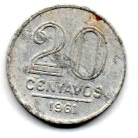 1961 - 20 Centavos - Moeda Brasil