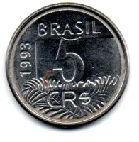1993 - 5 Cruzeiros Reais - ERRO: Duplicação 