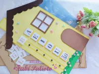 G1.784  Gabarito de Moldes em MDF Casa família silábica