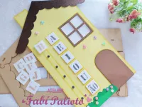 G1.784  Gabarito de Moldes em MDF Casa família silábica - Foto 2