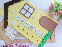 G1.784  Gabarito de Moldes em MDF Casa família silábica - Foto 3