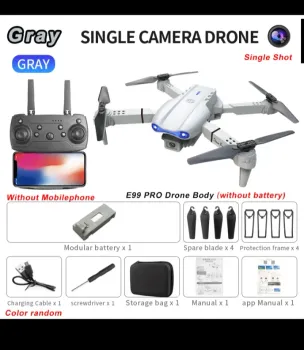 Drone e88 pro cinza